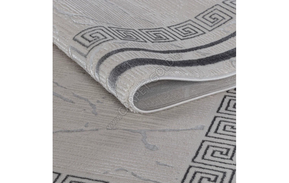 Ковер турецкий Leonidas B0740A GRAY WHITE
