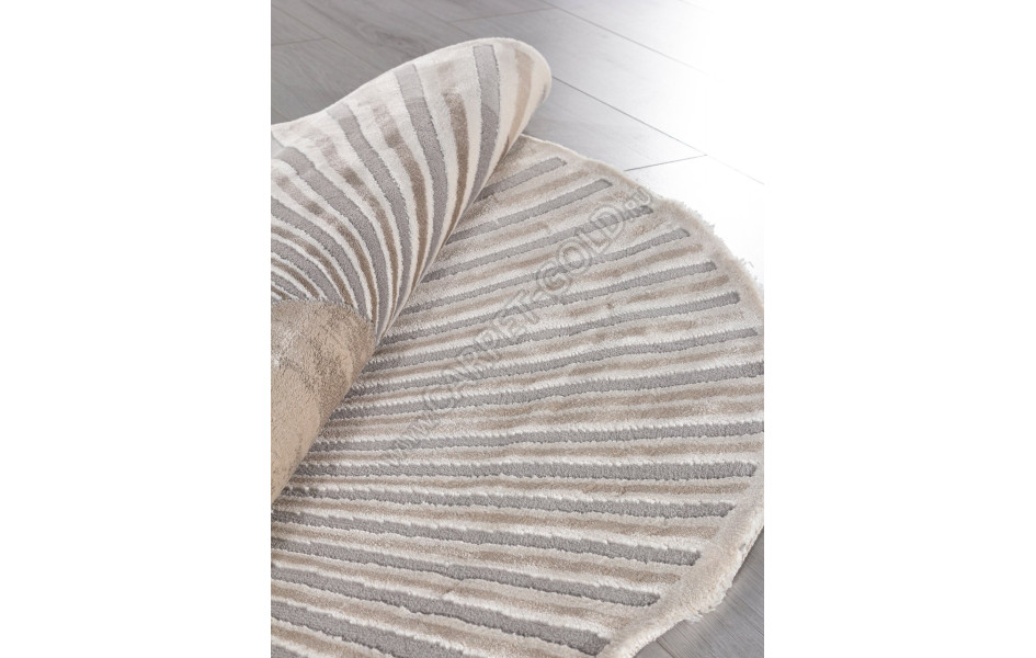 Ковер 00837C - GREY / BROWN - Круг - коллекция SAFIR